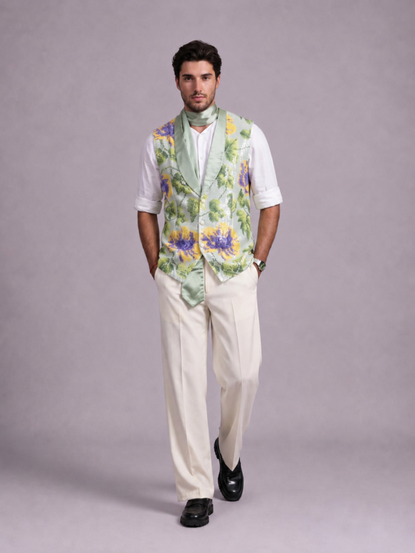 Iconic Satin-Sash Vest