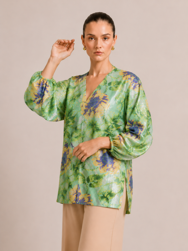 Sage Kimono Shirt (V-Neck Shirt)