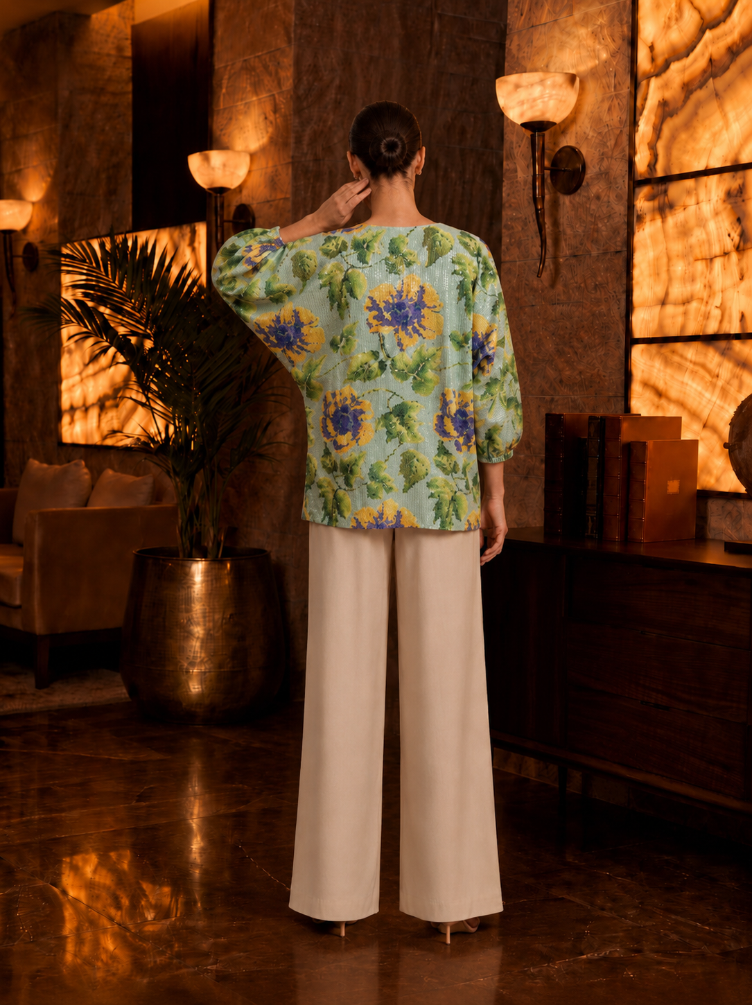 Sage Kimono Shirt ( V-neck Shirt) (5)