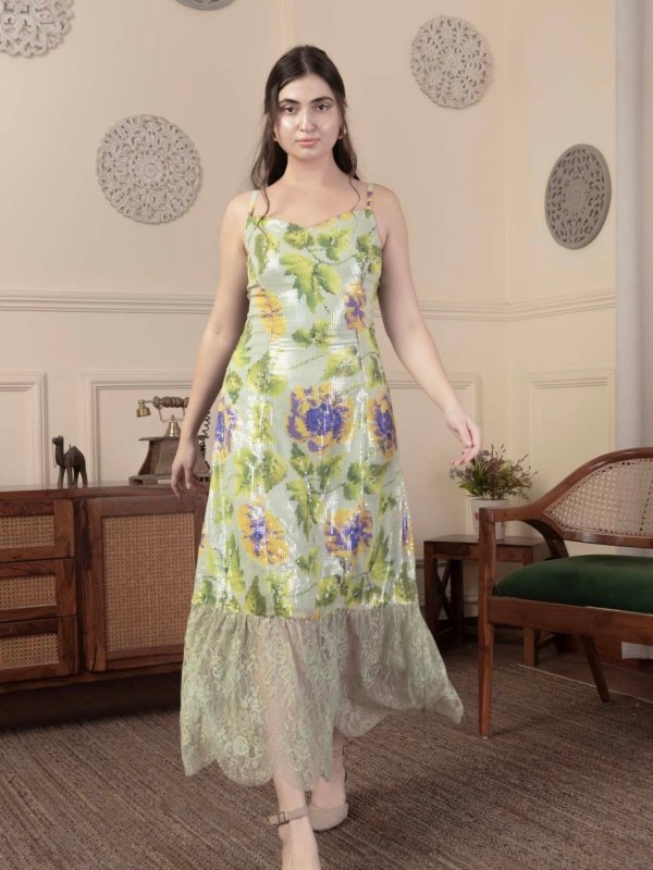 Twilight Bloom Midi Dress (Princess Line Midi Dress)